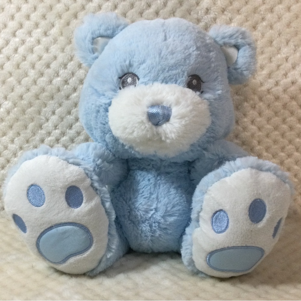 Adorable Blue and White Plush Bear